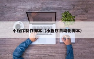 无棣小程序制作脚本（小程序自动化脚本）