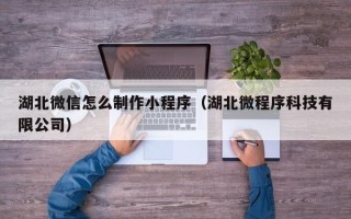 无棣湖北微信怎么制作小程序（湖北微程序科技有限公司）